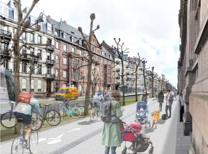 Projet Avenue des Vosges présenté par la ville - © Alfred Peter : une cohabitation source de conflits